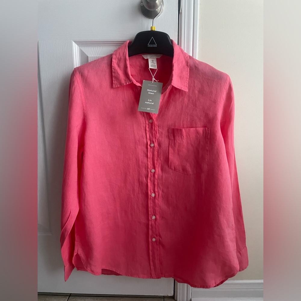 BNWT 100% Linen Button-Up Shirt